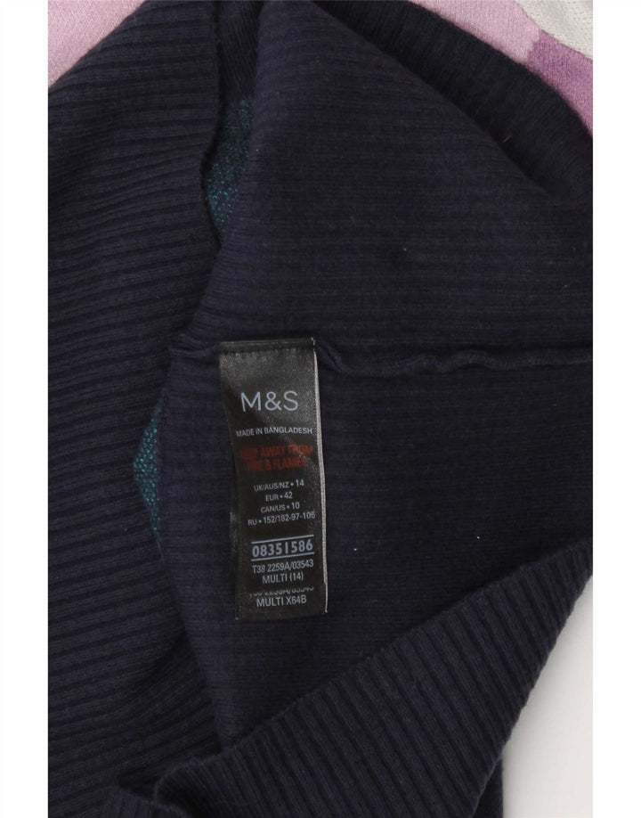 Marks & Spencer Γυναικείο πουλόβερ με λαιμό χελώνα UK 14 μεγάλο πολύχρωμο