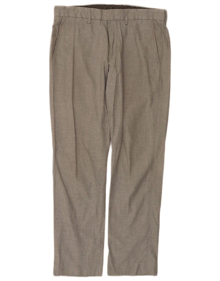 J. CREW Ανδρικό BOWERY Παντελόνι Chino ίσιο W31 L30 Γκρι βαμβακερό