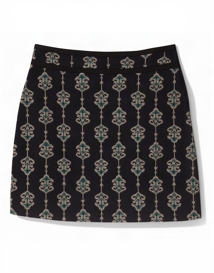 Zara Γυναικεία Μίνι Φούστα XS W24 Navy Blue Paisley Polyester