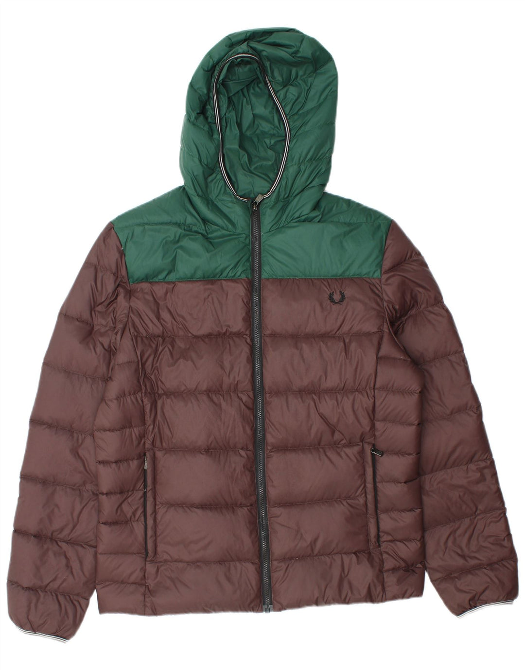 Fred Perry Ανδρικό μπουφάν με κουκούλα UK 38 Νάιλον μεσαίου καφέ χρώματος