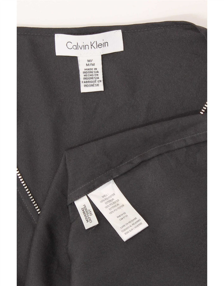 Γυναικεία μακρυμάνικη μπλούζα Calvin Klein Top UK 14 Μεσαίου Γκρι Πολυεστέρας