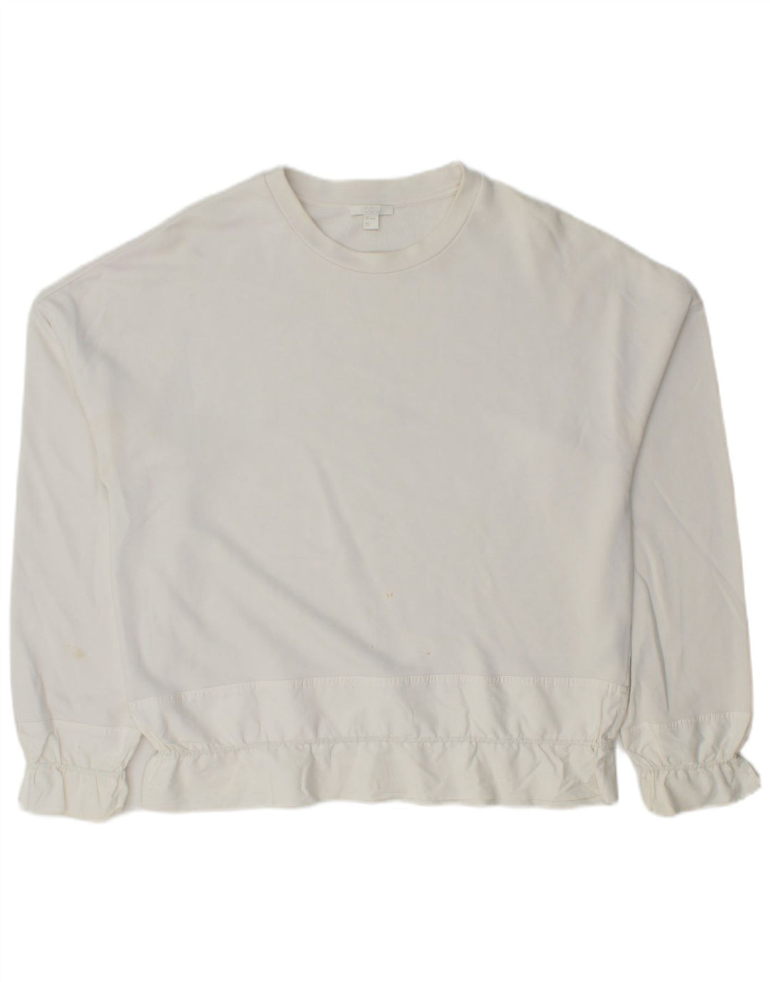 Cos Γυναικείο φούτερ μεγάλου μεγέθους Jumper UK 10 Small λευκό βαμβακερό