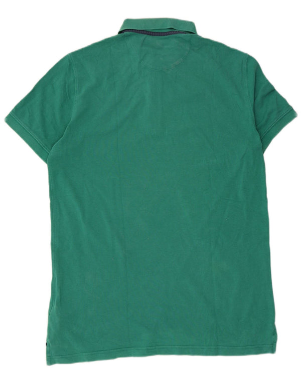 Massimo Dutti Mens Regular Fit Polo Shirt Medium Green Cotton