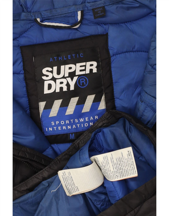 Ανδρικό μπουφάν με κουκούλα Superdry UK 38 Medium Black Nylon