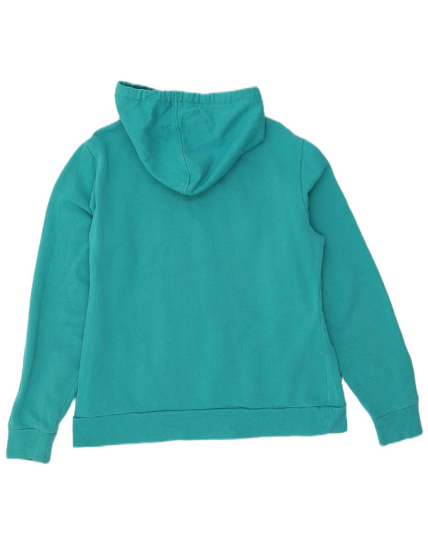 Fila Γυναικείο πουλόβερ με κουκούλα με φερμουάρ UK 18 XL Τυρκουάζ βαμβάκι