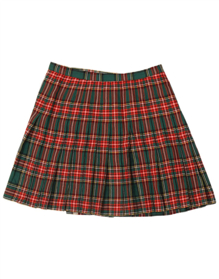 Vintage Γυναικεία Mini Wrap Φούστα W32 Large Green Check
