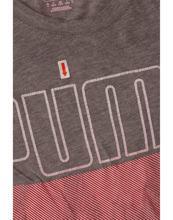 Ανδρικό γραφικό T-Shirt PUMA Top Μεσαίο γκρι βαμβακερό