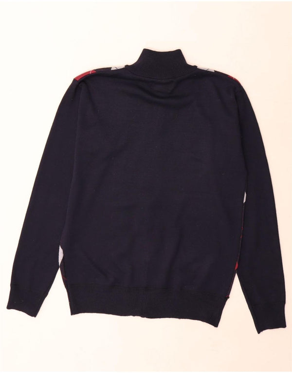Ανδρικό πουλόβερ Pierre Cardin Ζακέτα Small Navy Blue Argyle/Diamond