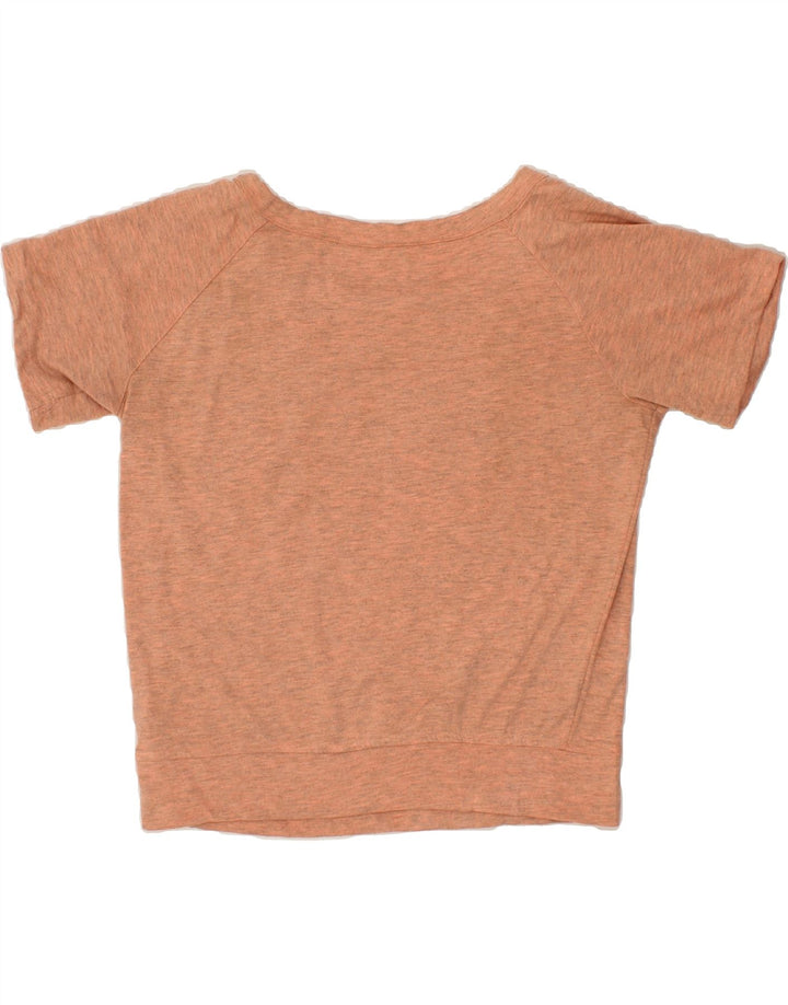 ADIDAS Womens T-Shirt Top UK 14 Medium Orange Flecked Polyester Vintage Adidas and Second-Hand Adidas from Messina Hembry 