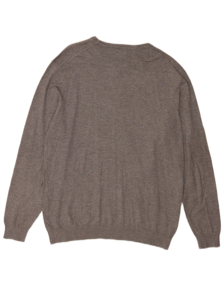 Ανδρικό πουλόβερ Zara Crew Neck Jumper Μεγάλη γκρι βισκόζη