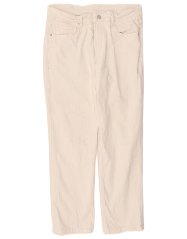 Massimo Dutti Γυναικείο ίσιο τζιν EU 40 Medium W30 L26 Λευκό βαμβακερό