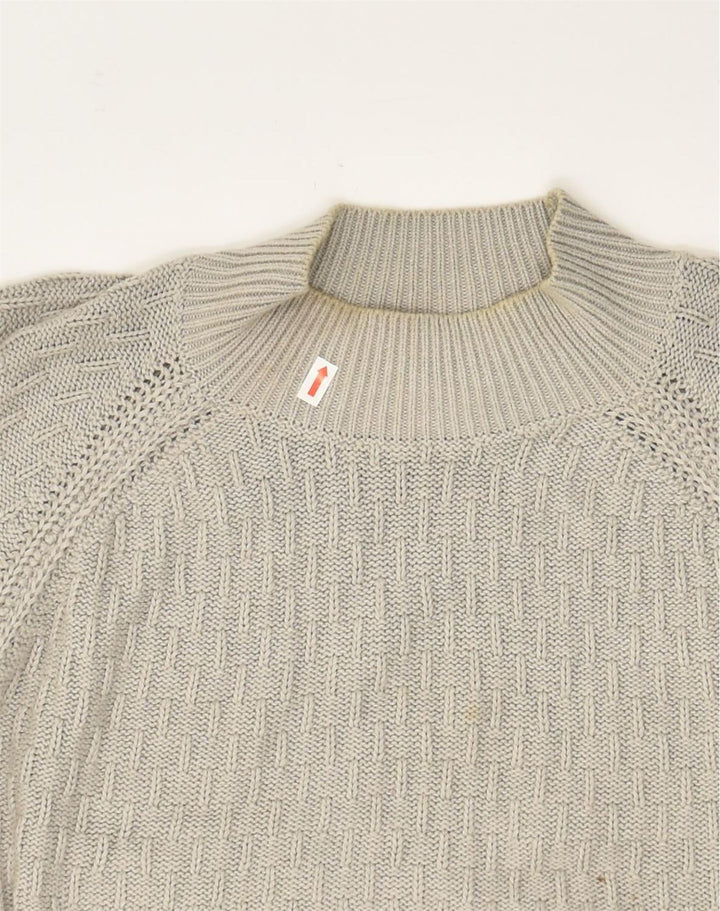 FAT FACE Womens Turtle Neck Jumper Sweater UK 20 2XL Grey Cotton | Vintage Fat Face | Thrift | Second-Hand Fat Face | Used Clothing | Messina Hembry 