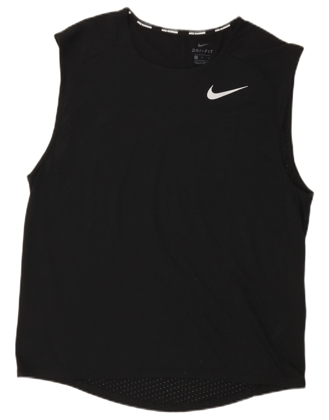 Ανδρικό γιλέκο Nike Dri Fit, μεσαίο μαύρο πολυεστέρας