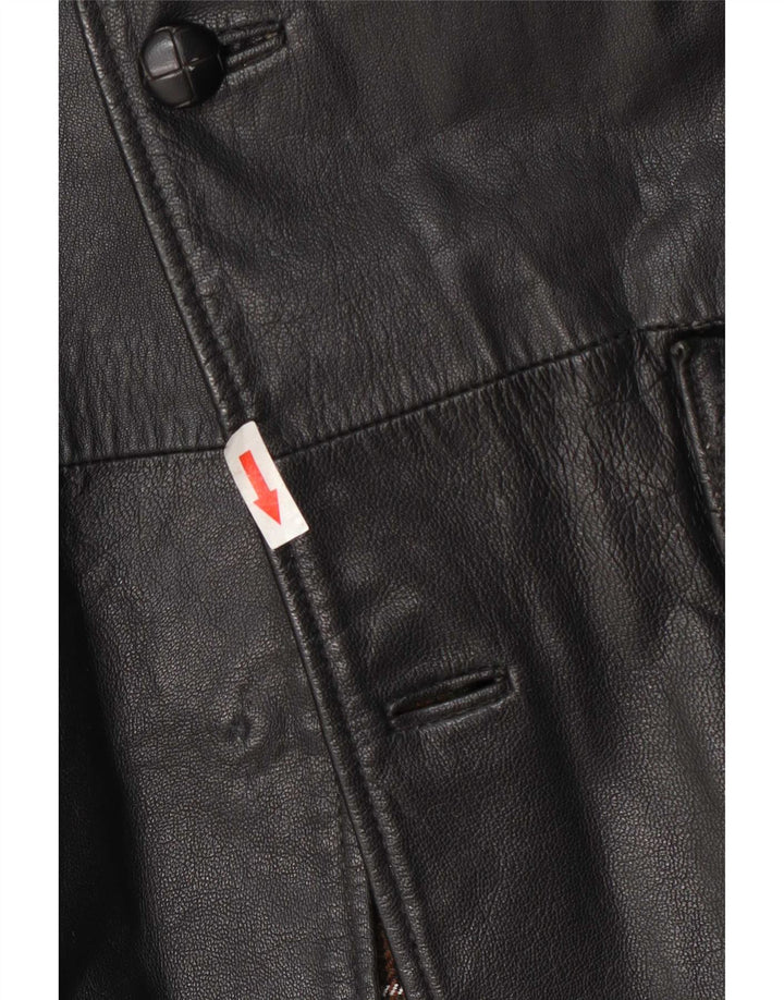 Vintage Ανδρικό Δερμάτινο Μπουφάν UK 42 XL Μαύρο