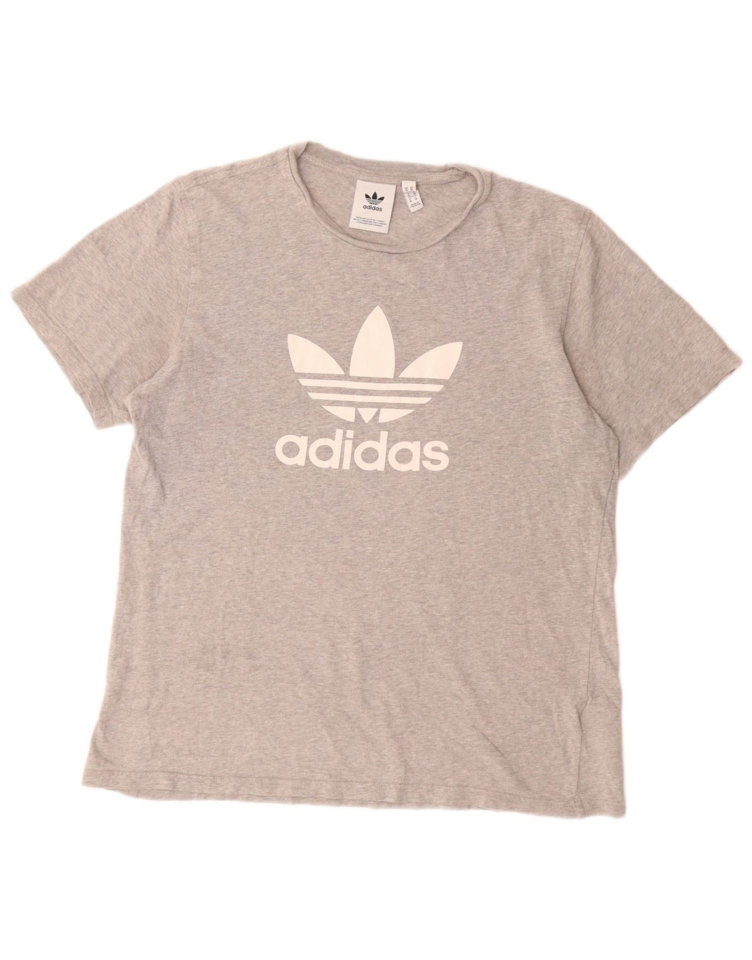 Ανδρικό γραφικό μπλουζάκι ADIDAS Top Medium Grey Cotton