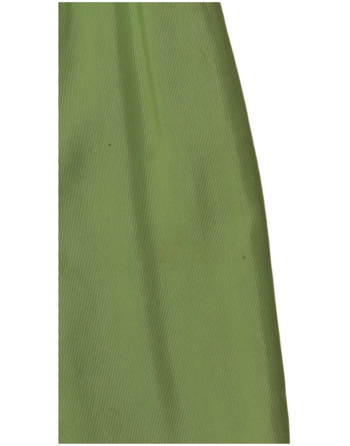 VINTAGE Γυναικεία Pencil Φούστα IT 46 Μεγάλη W30 Βαμβακερή Πράσινη ρίγα