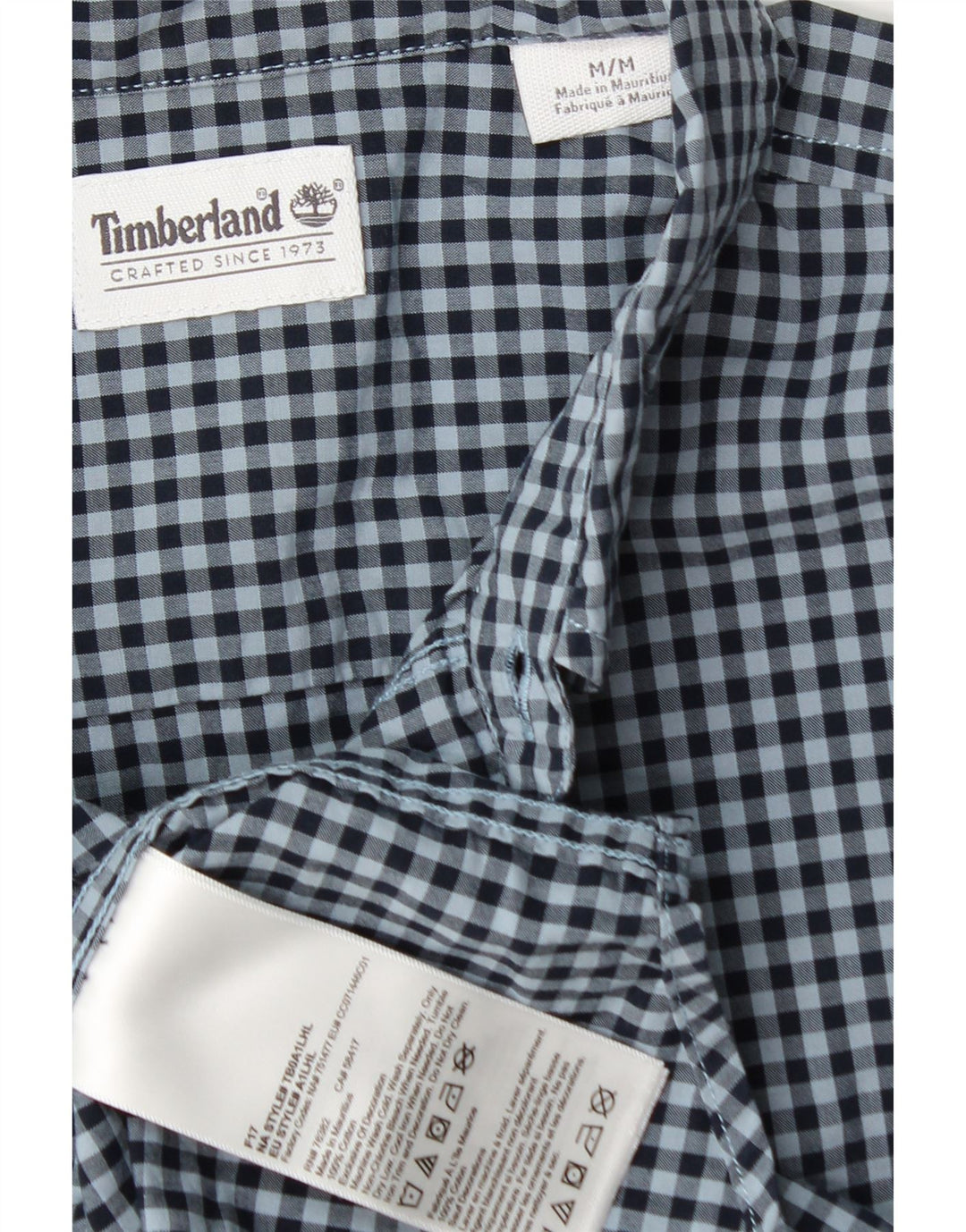 Ανδρικό πουκάμισο TIMBERLAND, μεσαίο μπλε ναυτικό, βαμβακερό Gingham