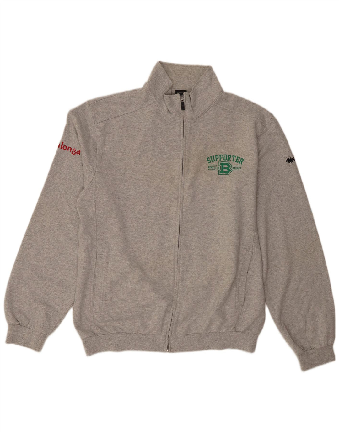 Errea Ανδρική Γραφική Φόρμα Μπουφάν 3XL Γκρι βαμβακερό