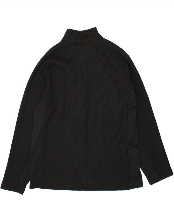 IZOD Mens Zip Neck Sweatshirt Jumper XL Black Polyester Vintage Izod and Second-Hand Izod from Messina Hembry 