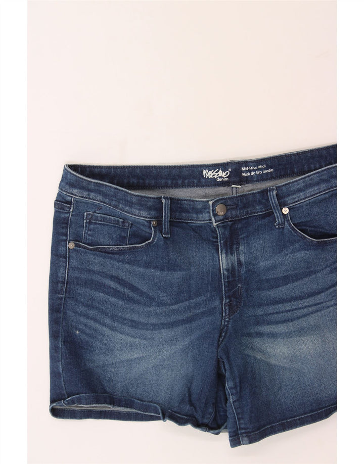 MOSSIMO Womens Mid Rise Denim Shorts W36 Large Navy Blue Vintage Mossimo and Second-Hand Mossimo from Messina Hembry 