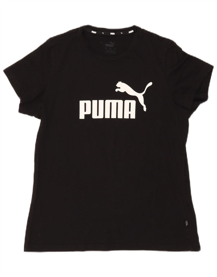 Γυναικείο γραφικό μπλουζάκι Puma Top UK 14 Medium Black