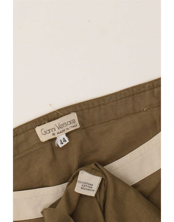 Γυναικεία μπλούζα Gianni Versace Top IT 44 Medium Khaki Colourblock Cotton