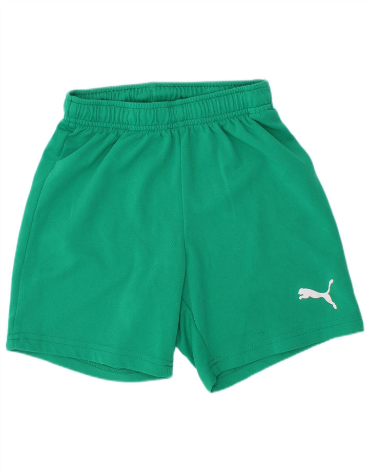 Puma Boys Sport σορτς 7-8 ετών πράσινο πολυεστέρα