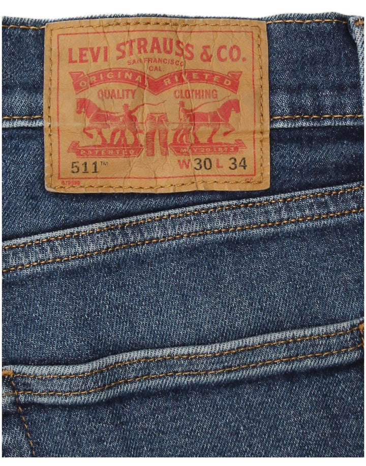 LEVI'S Γυναικείο 511 Slim Jeans W30 L26 Blue Cotton