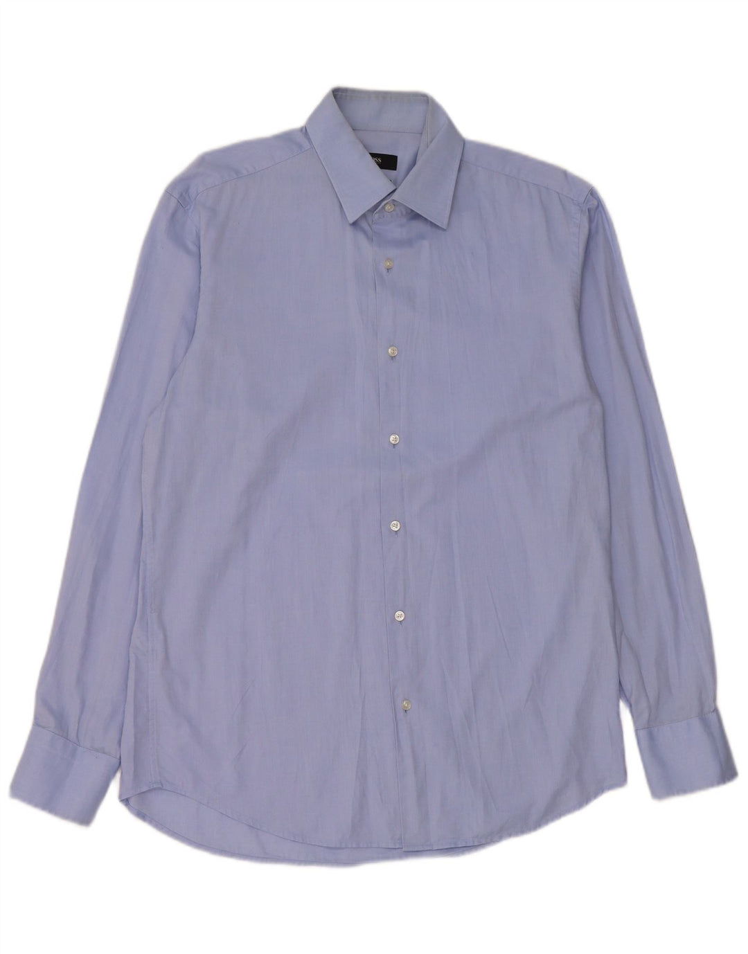 Ανδρικό πουκάμισο Hugo Boss Regular Fit Μέγεθος 39 Μεσαίο μπλε βαμβακερό