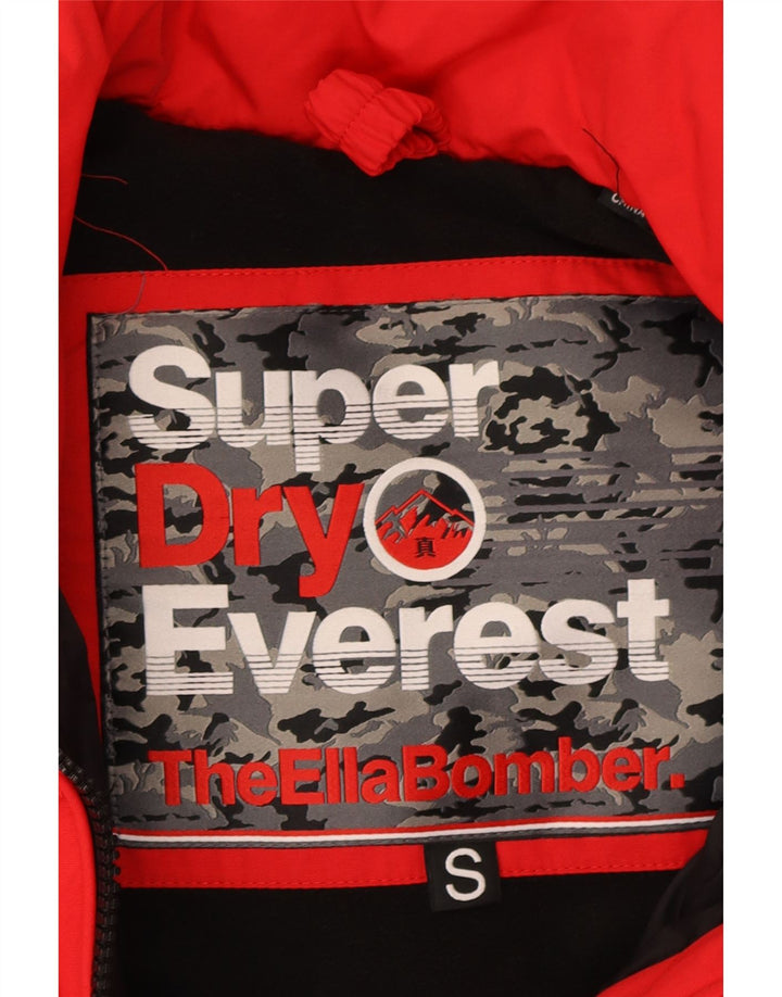 SUPERDRY Womens Padded Jacket UK 10 Small Red Nylon Vintage Superdry and Second-Hand Superdry from Messina Hembry 