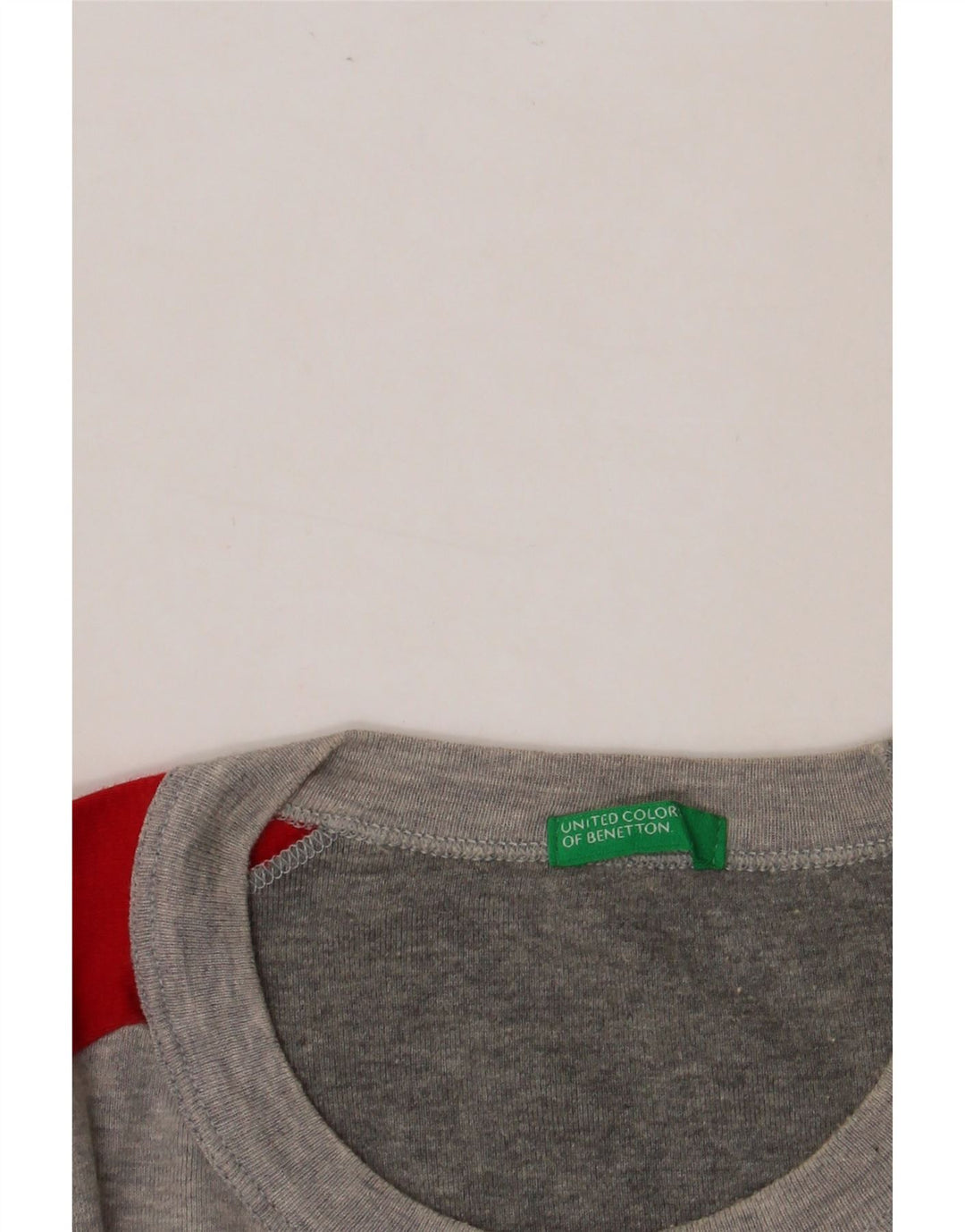 BENETTON Ανδρικό T-Shirt Top Medium Grey Colourblock