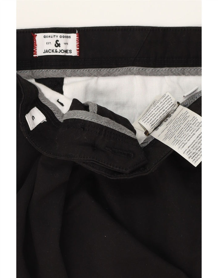 Ανδρικό σορτς Chino Jack & Jones Small W29 μαύρο βαμβακερό
