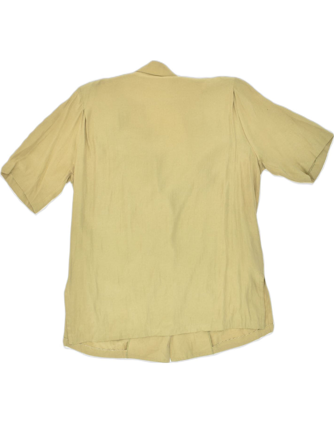 LAURA BIAGIOTTI Womens Short Sleeve Blazer Jacket UK 14 Medium Khaki | Vintage Laura Biagiotti | Thrift | Second-Hand Laura Biagiotti | Used Clothing | Messina Hembry 