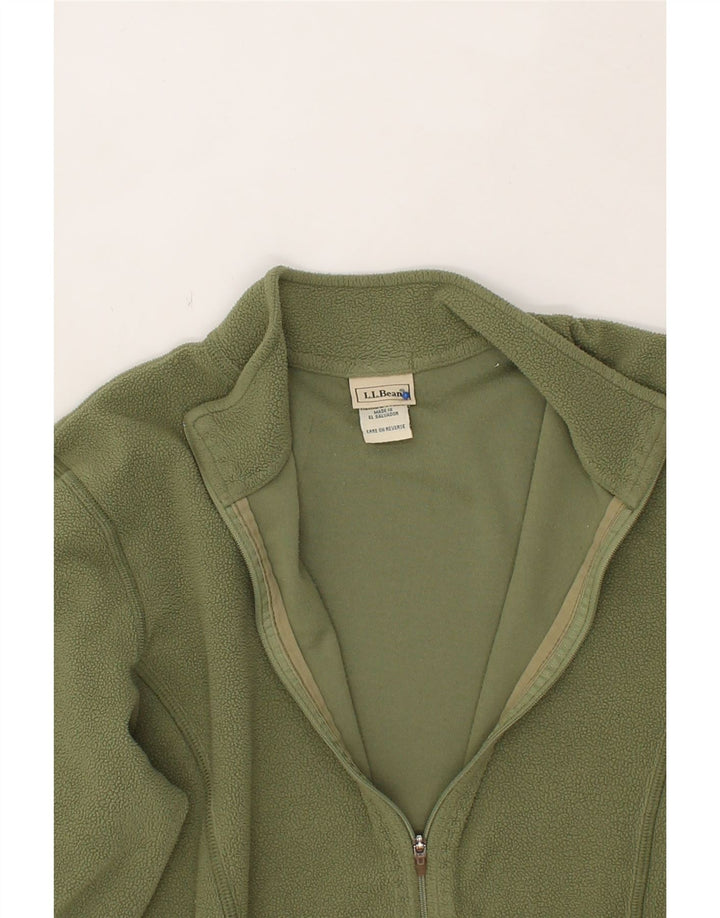 L.L.BEAN Womens Fleece Jacket UK 14 Medium Green Polyester Vintage L.L.Bean and Second-Hand L.L.Bean from Messina Hembry 