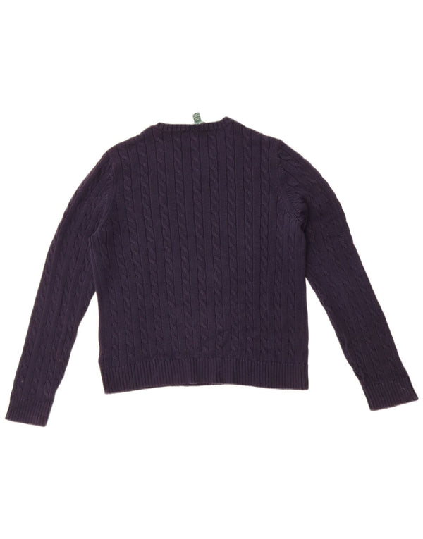 Γυναικείο πουλόβερ Ralph Lauren Crew Neck Jumper UK 10 Small Navy Blue Cotton