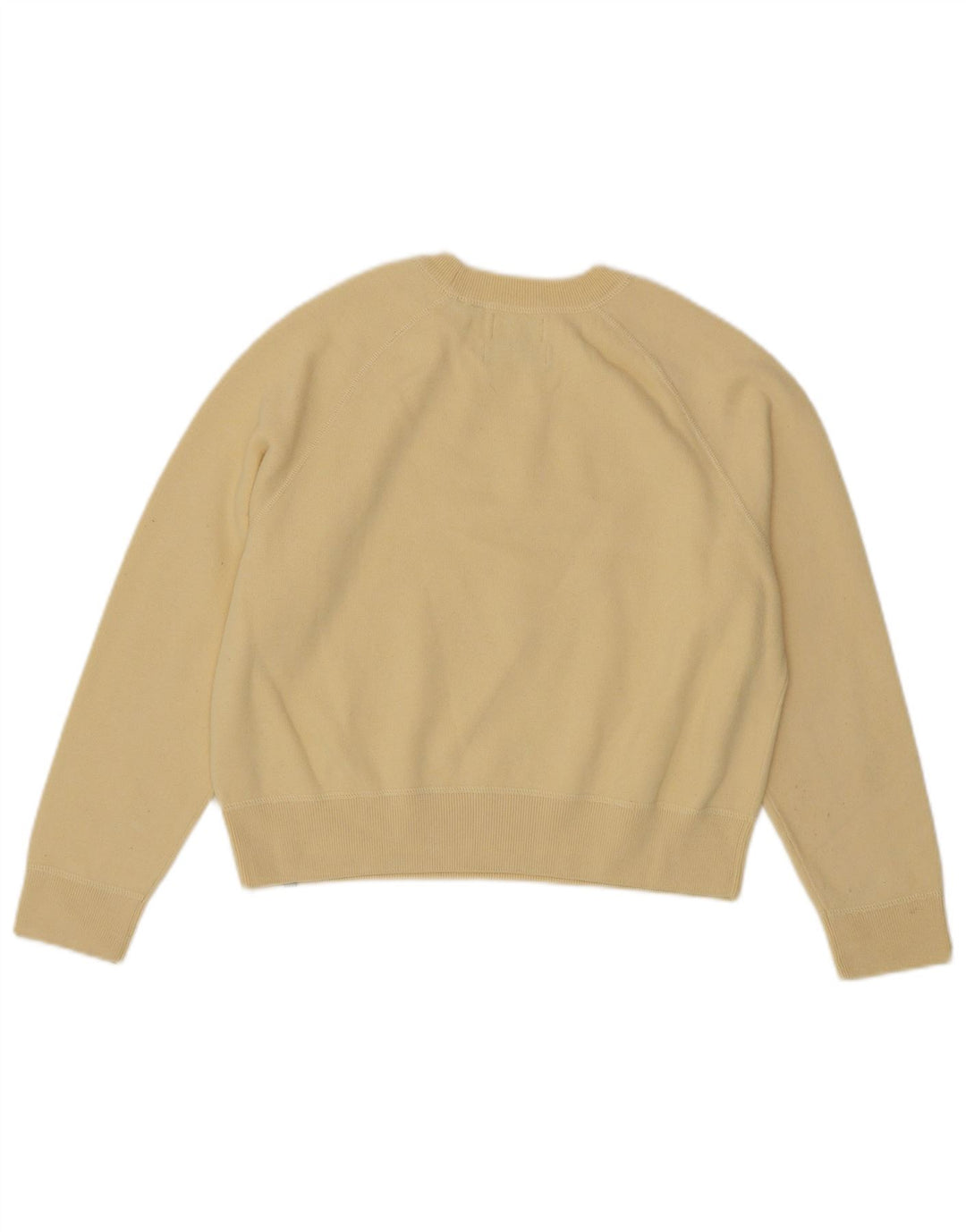 SUPERDRY Womens Oversized Crop Sweatshirt Jumper UK 10 Small  Yellow