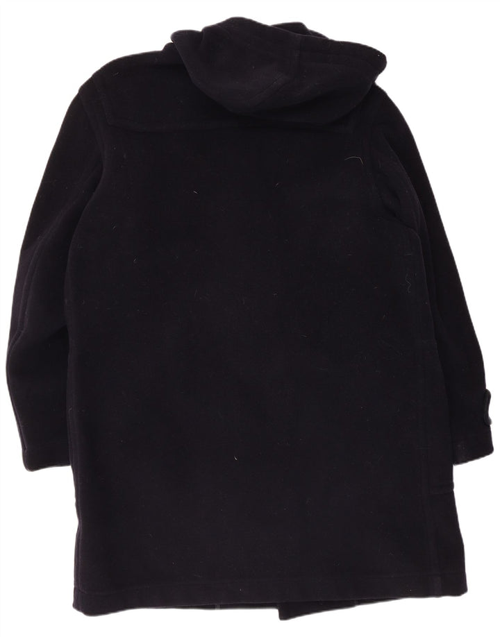 Vintage Ανδρικό παλτό Duffle με κουκούλα UK 38 Medium Navy Blue