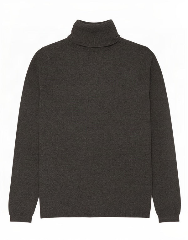 Zara Γυναικείο πουλόβερ με ρολό λαιμόκοψη UK 12 Medium Grey