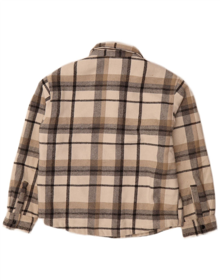 Zara Boys Ξυλοκόπος Φανελένιο Πουκάμισο 11-12 ετών Μπεζ Check Polyester
