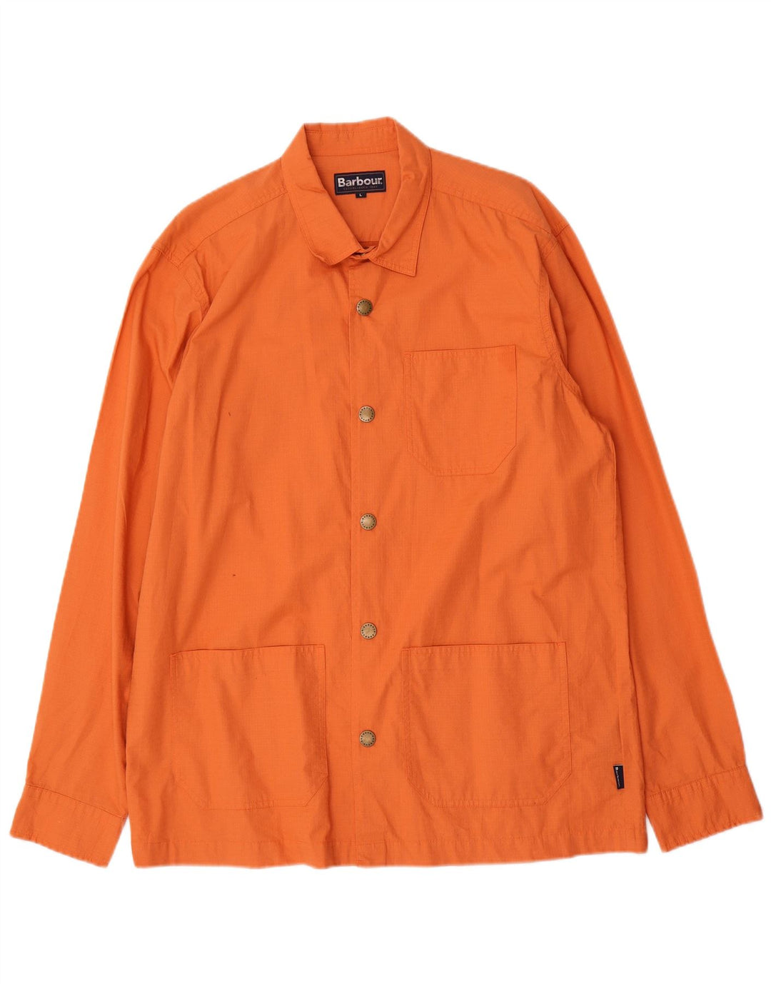 Barbour Mens Utility Jacket UK 40 Large Orange Cotton
