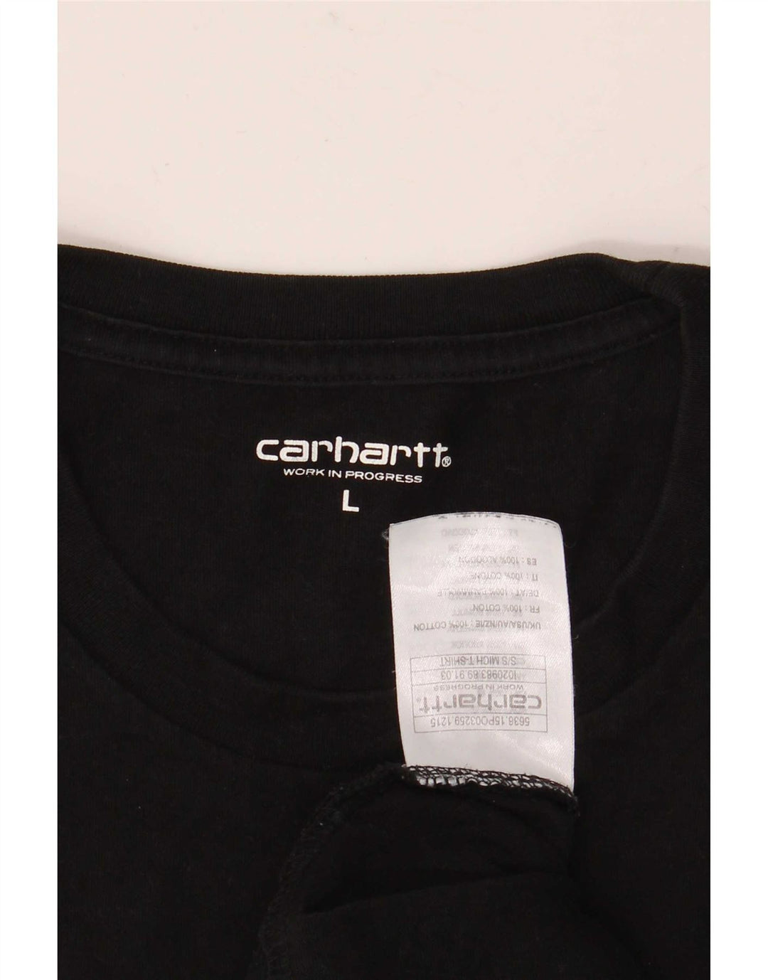 Ανδρικό γραφικό T-Shirt Carhartt Top μεγάλο μαύρο βαμβακερό
