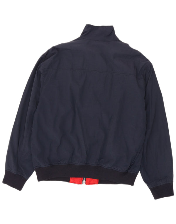 Vintage Ανδρικό Bomber Jacket IT 48 Medium Navy Blue Cotton