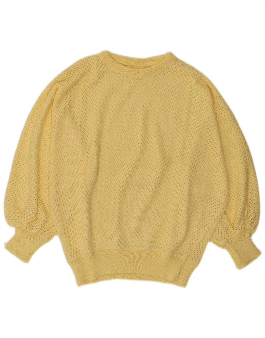 Γυναικείο πουλόβερ με λαιμόκοψη VINTAGE UK 14 Medium Yellow
