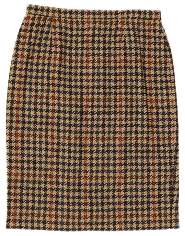 Vintage Γυναικεία Pencil Φούστα W30 Μεσαίου καφέ Houndstooth