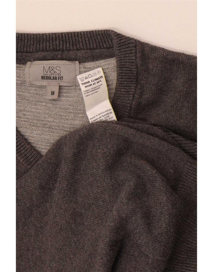 Marks & Spencer Ανδρικό φανελάκι με κανονική εφαρμογή, μεσαίο γκρι βαμβακερό