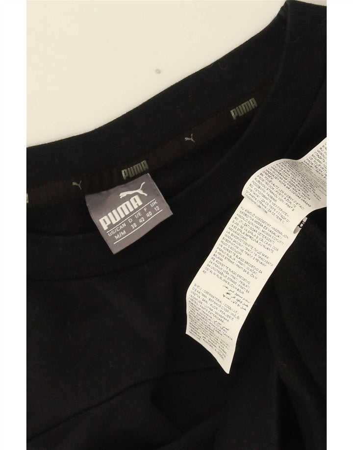 Γυναικεία φούτερ Puma Crop Jumper UK 12 Medium Black Cotton