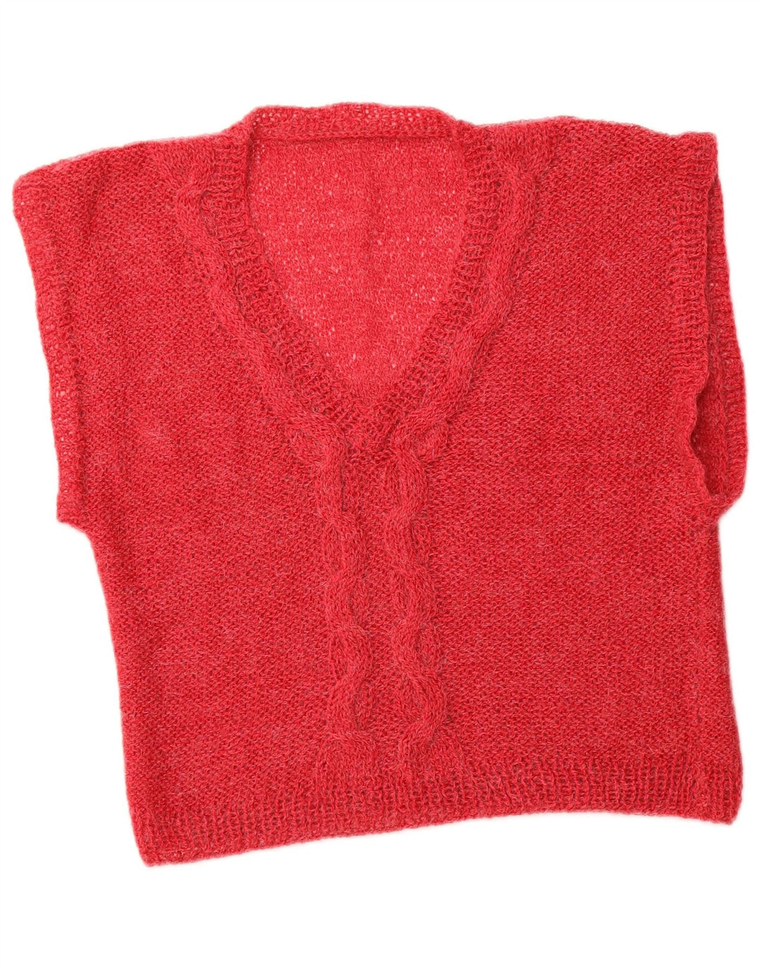 VINTAGE Γυναικείο Crop Vest Tank Top UK 14 Medium Pink