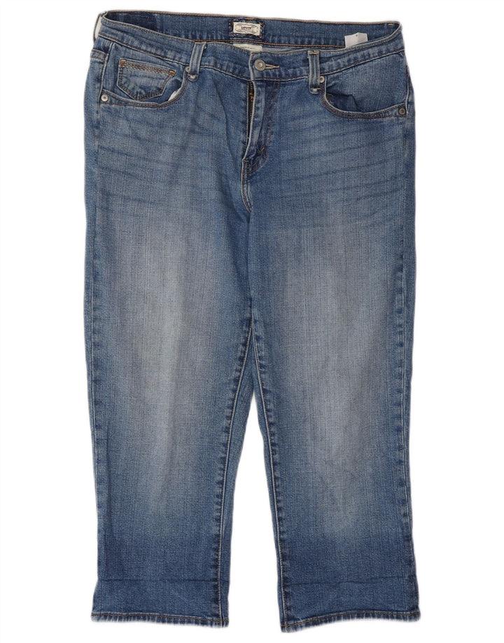 LEVI'S Γυναικείο Ψηλόμεσο Κάπρι Τζιν US 8 Medium W23 L22 Μπλε βαμβακερό