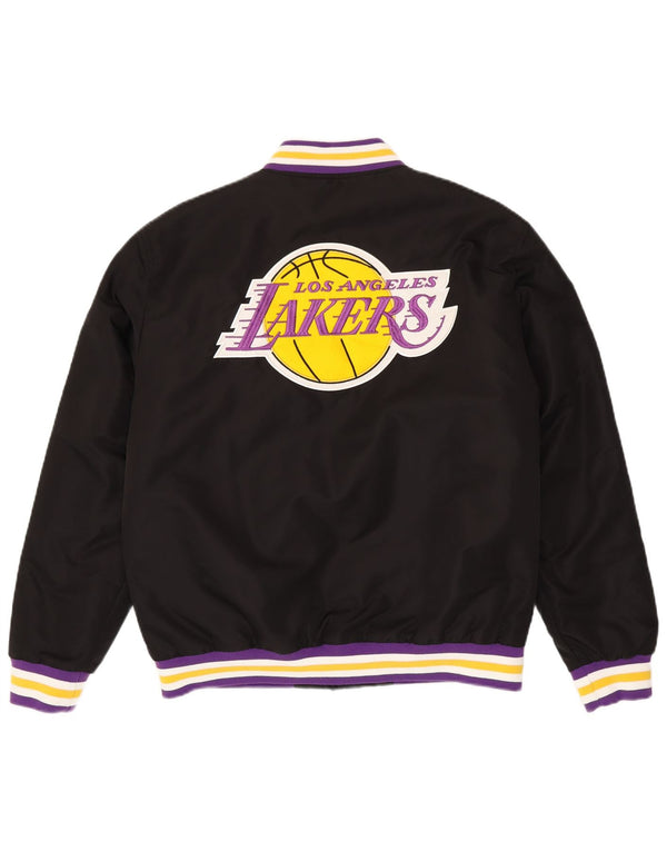 Ανδρικό NBA Los Angeles Lakers Varsity Jacket UK 40 Large Black ριγέ