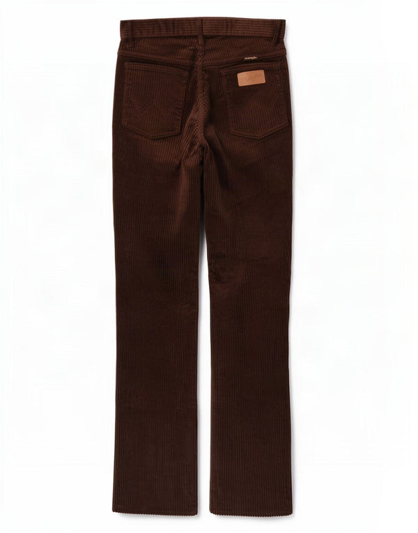 Wrangler Womens Straight Corduroy Trousers W34 L36 Brown Cotton